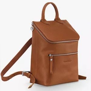 LONGCHAMP Leather Le Foulonné Backpack EUC
